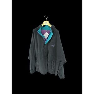 Vintage ESPN 2 Golf Windbreaker Pullover Jacket Black Men's XXL Black Faded